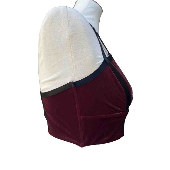 Blue Life Fit Bralette L Burgundy Exhale Velvet Bralette in Garnet Size L - Picture 7 of 16